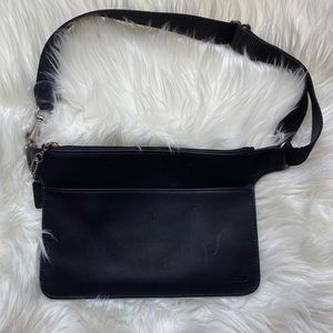 Coach Black Leather Belt Bag / Fanny Pack